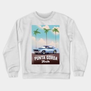 Punta Gorda florida auto travel poster, Crewneck Sweatshirt